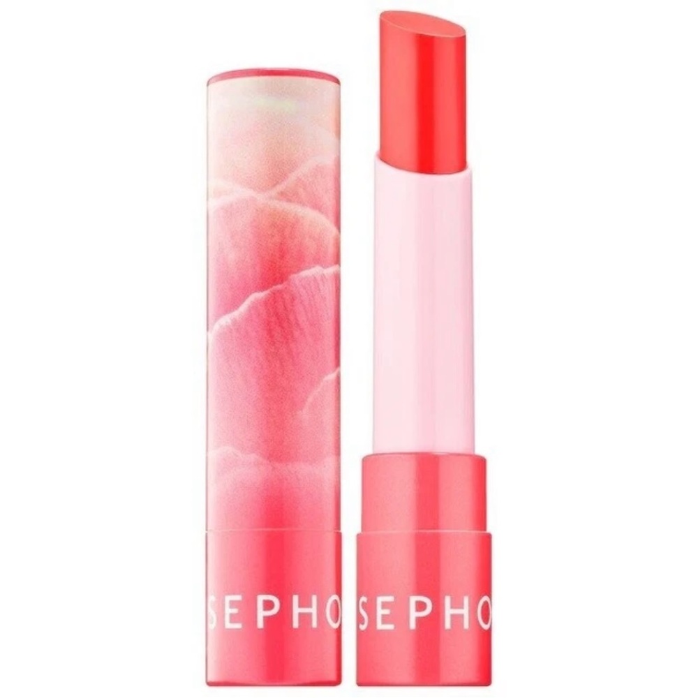 Sephora Lipstories Lipstick Balm 'Yoga Therapy' Sheer Vivid Coral Orange New